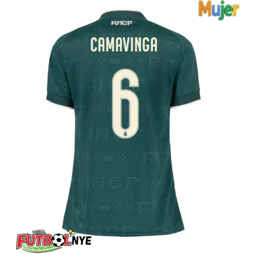 Camiseta Real Madrid Eduardo Camavinga #6 Visitante Equipación para mujer 2026-27 manga corta